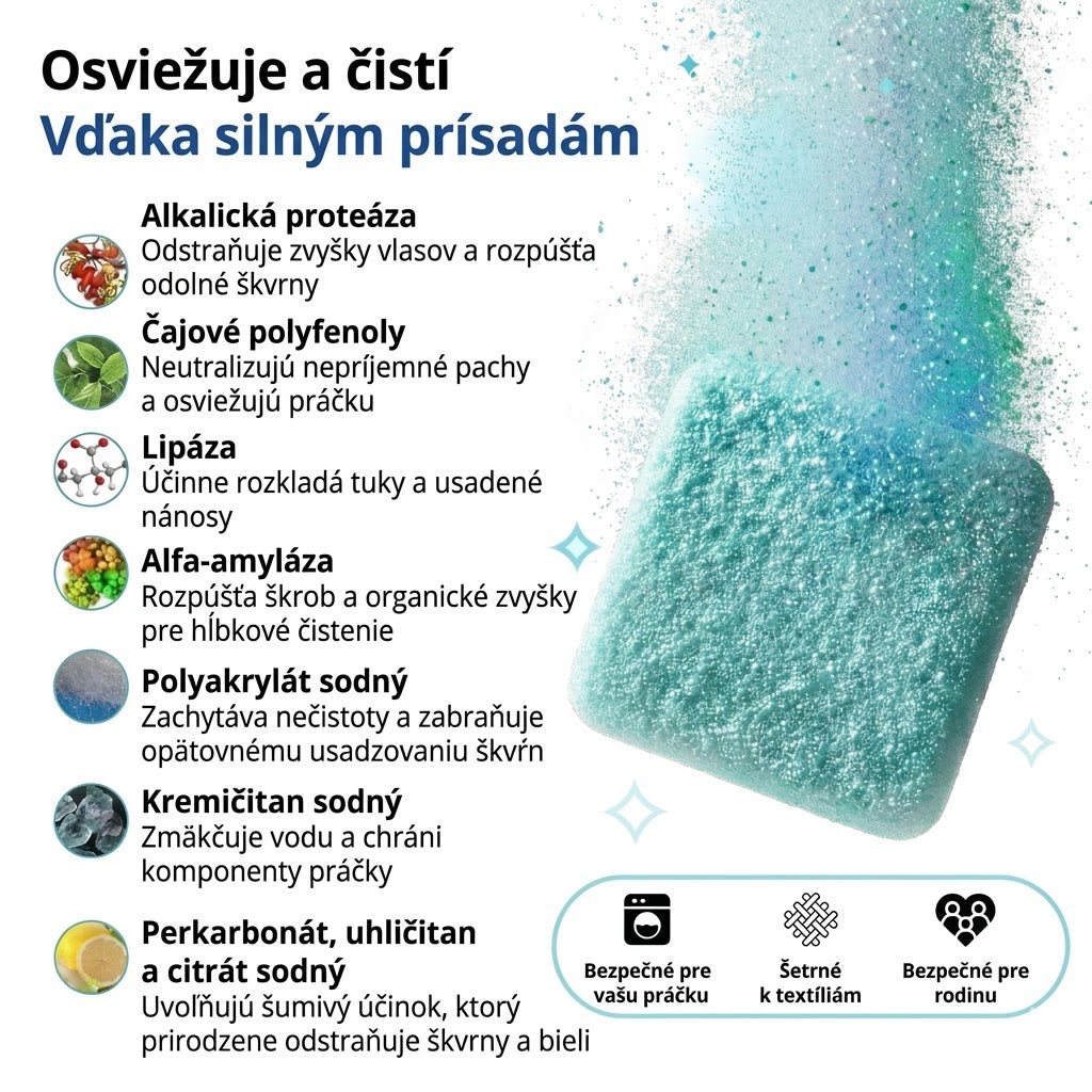 Profesionalni čistilec pralnega stroja – aktivni encimi`