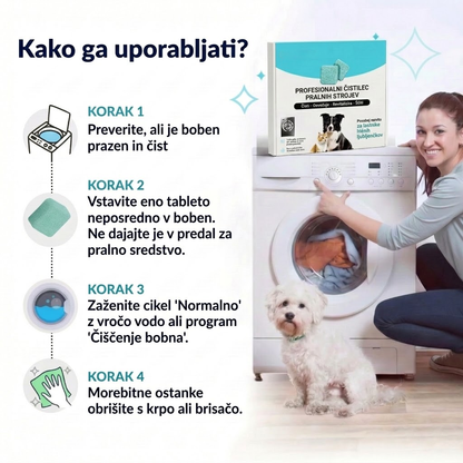 Profesionalni čistilec pralnega stroja – aktivni encimi`